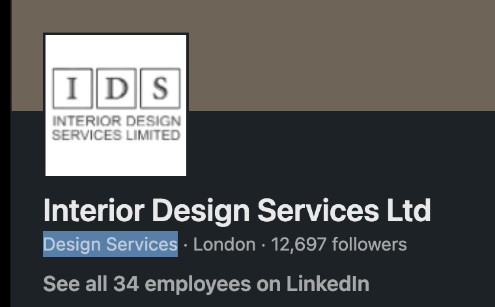 An Interior Design firm is Design Services but not Interior Design