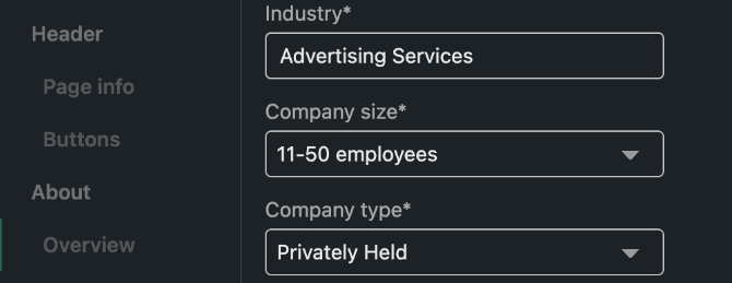 Company Pages 