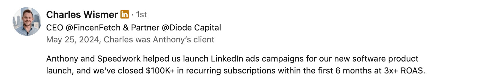 LinkedIn Ad for a Recruiting Software Platform