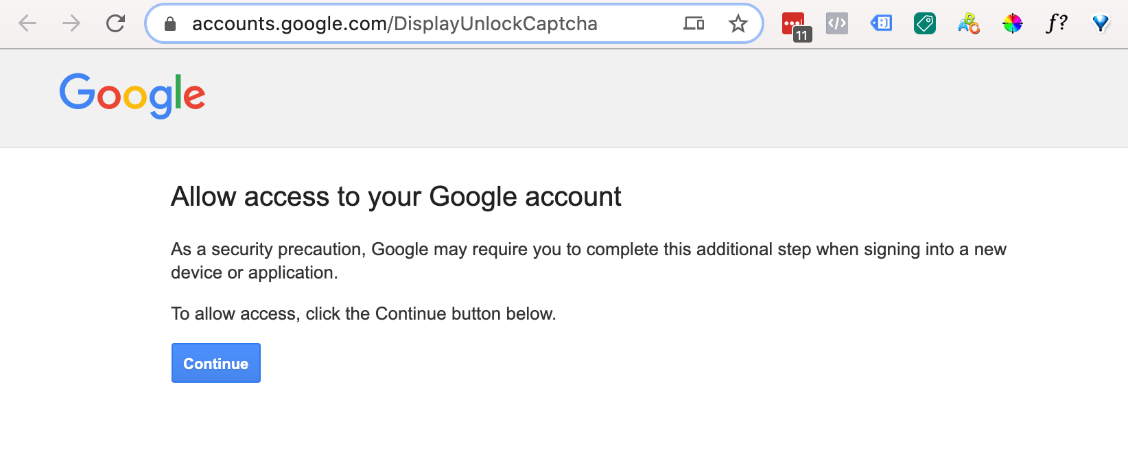 google captcha unblock