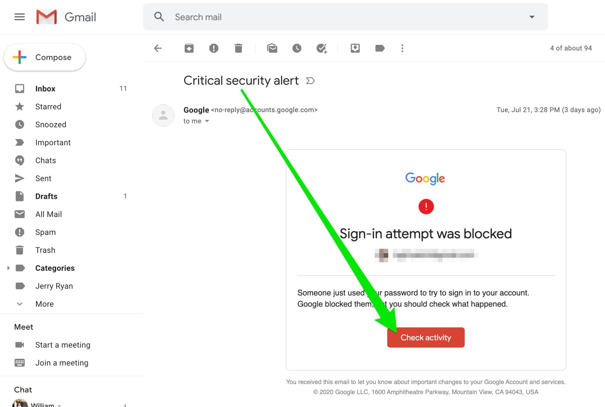 google security alert check activity arrow scaled