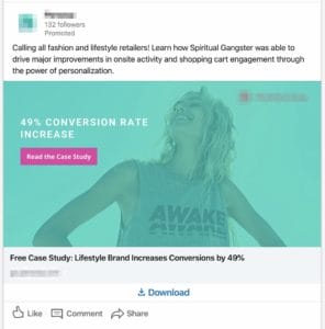 linkedin ad example - case study