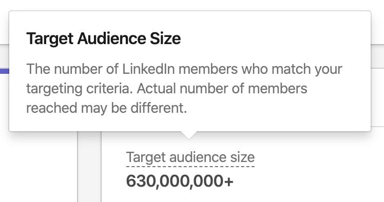 linkedin target audience size